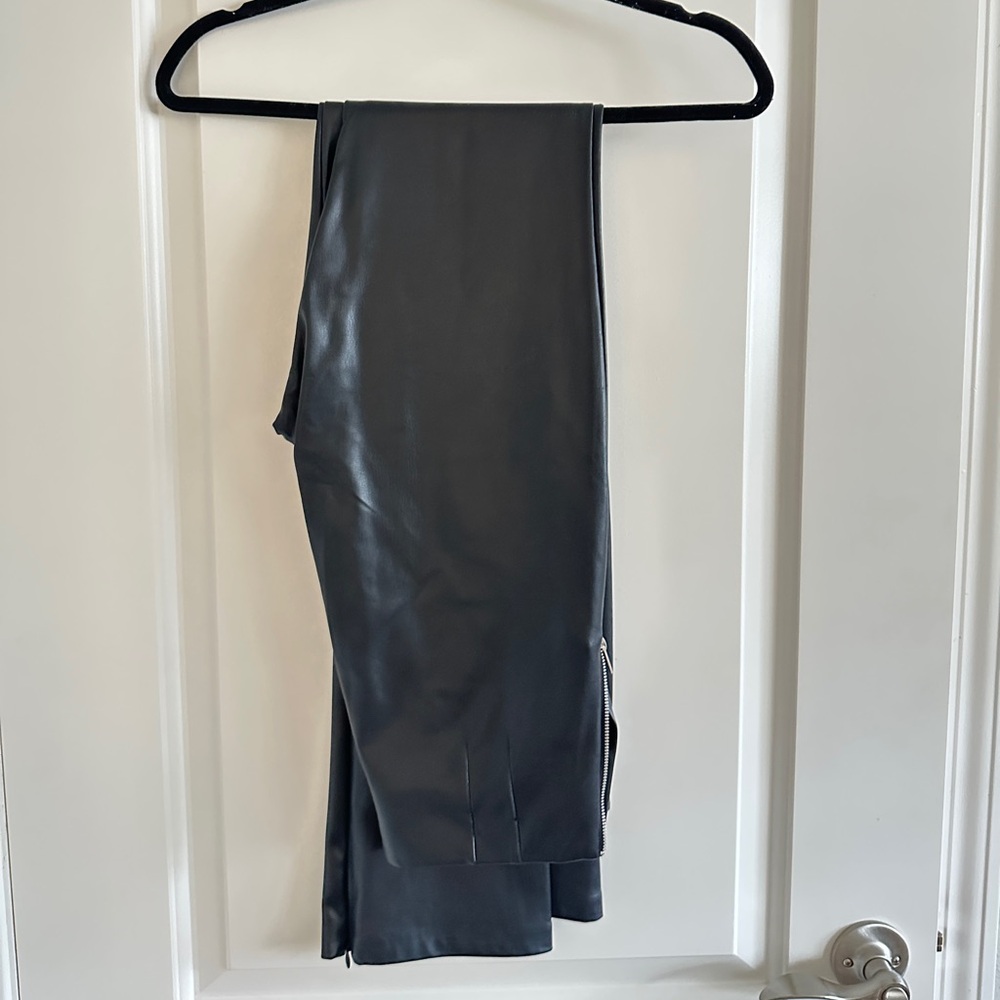 Zara Black Faux Leather Pants